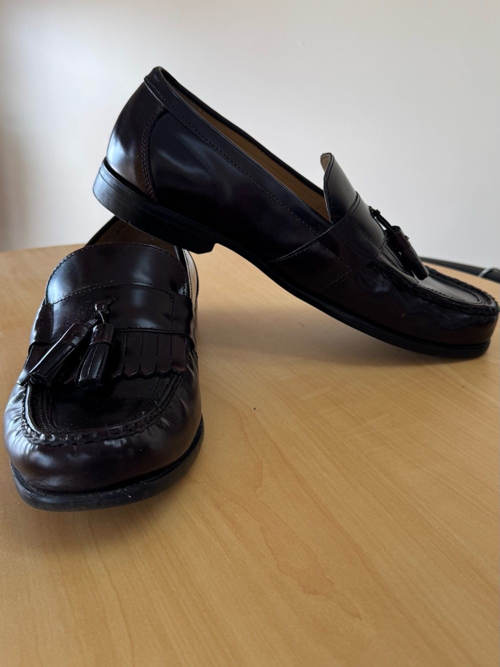 Nunn Bush Men's Tassel Kiltie Loafers in Burgundy